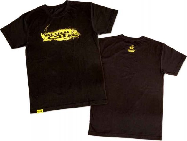 Čierne tričko Black Cat s logom veľ.L
