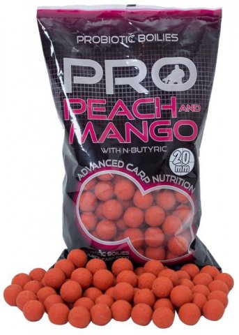 Starbaits - Boilies Probiotic Peach Mango with N-Butyric 1kg 14mm