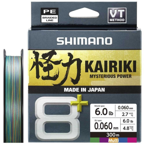 Šnúra Shimano Kairiki 8+ Multi Color 300 m 0,42mm 54,7kg